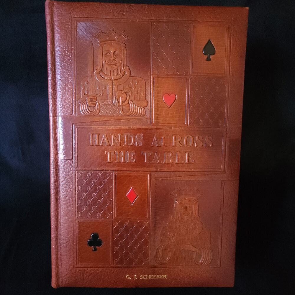 Vintage Book Hands Across Table The Complete Card Player George Scheerer Signed